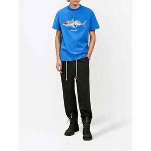 PALM ANGELS Shark Graphic Crew Neck T-Shirt Men BLUE T-Shirts